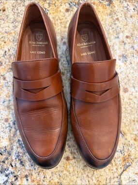 Allen Edmonds Lake Como Chestnut Brown Leather Penny Loafers